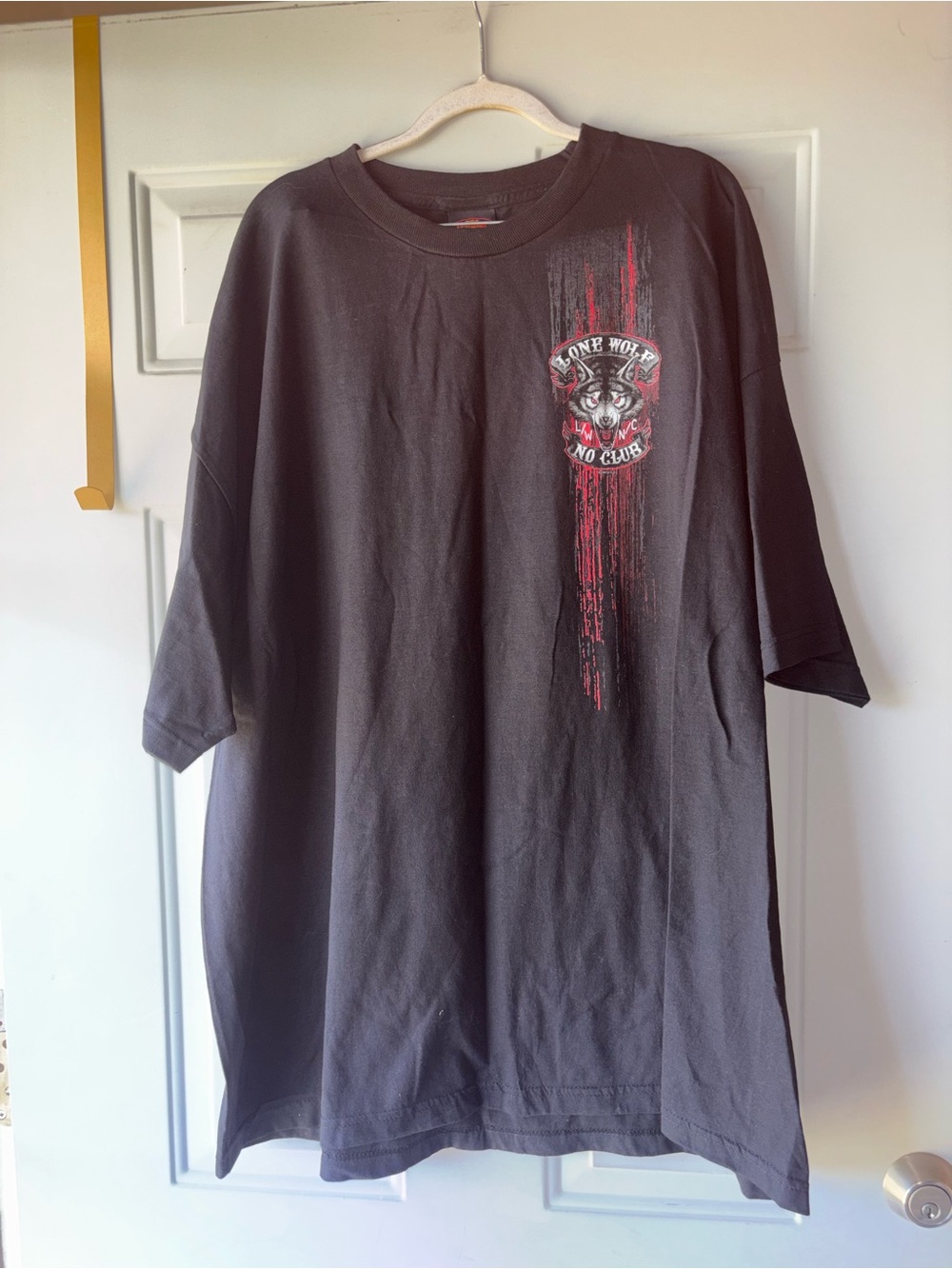 Hot Leathers Lone Wolf No Club tee size 3X